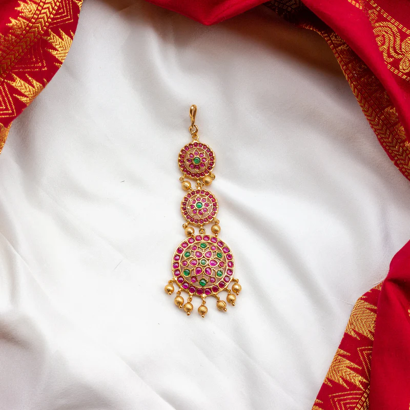 Kemp Chakra Bridal Nethi Chutti